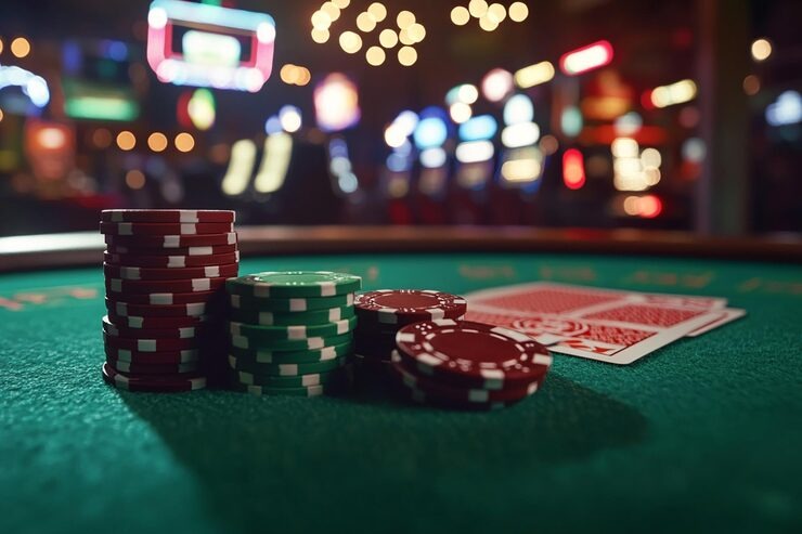 Live blackjack dealer at sidney keluar table with multiple betting positions
